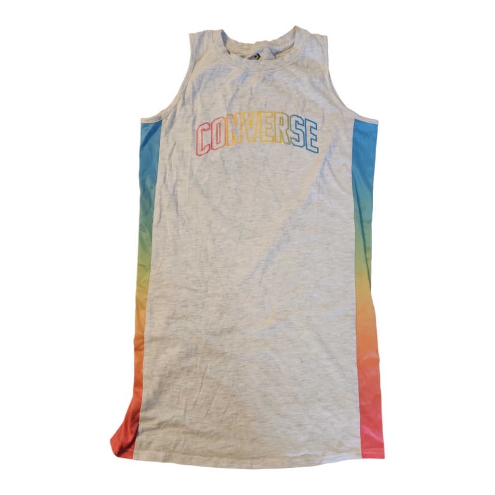 Converse One All Star Girls Kids Youth Tank Top Shirt Dress Converse Logo SZ XL